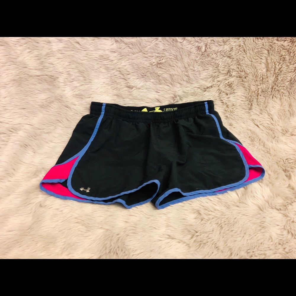 Under Armour Black & Pink Athletic Running Shorts